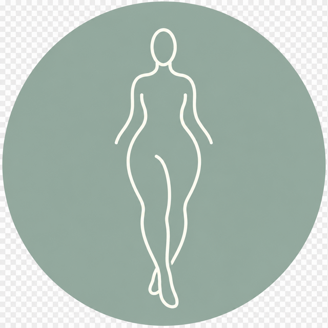 Silhueta feminina representando o lipedema